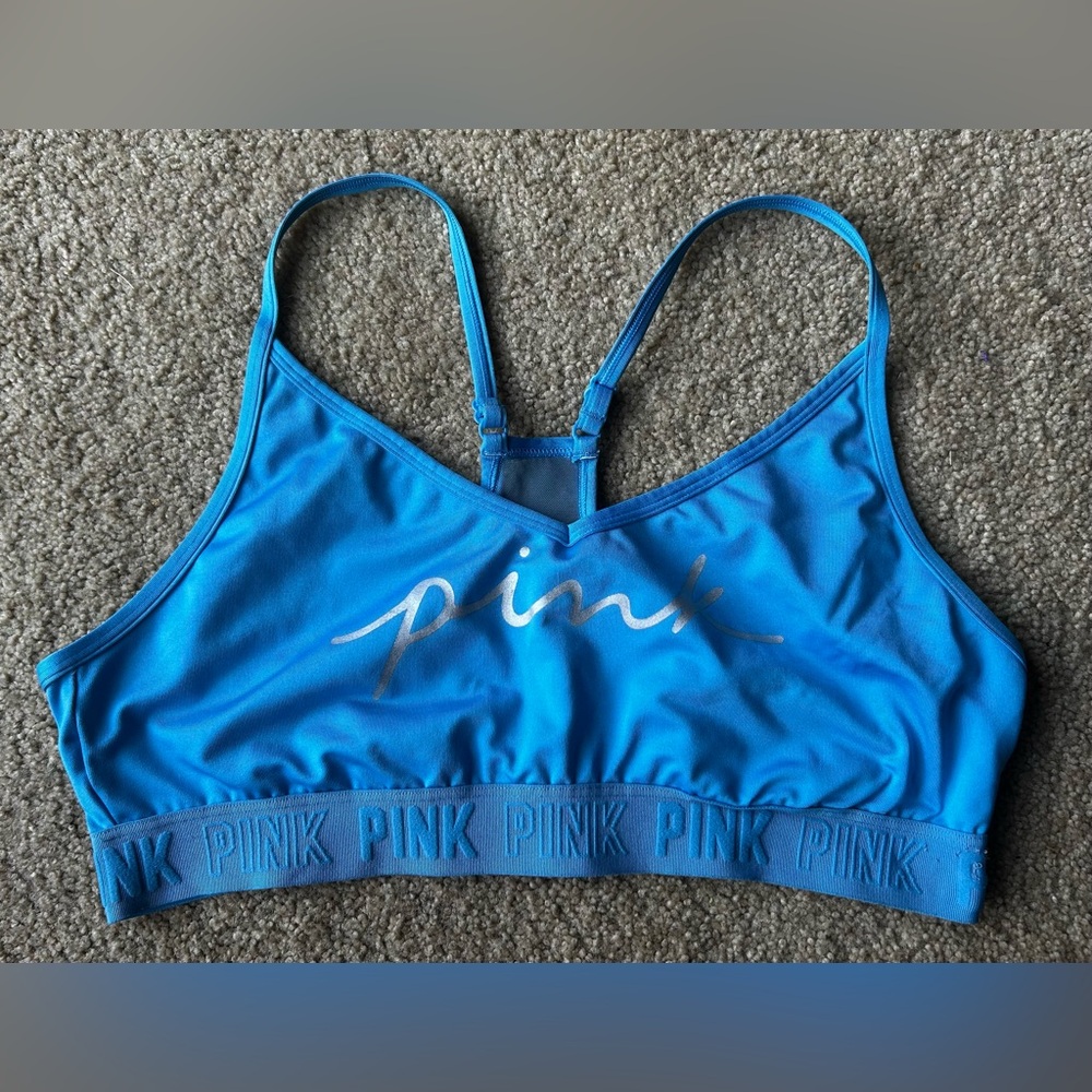 PINK Victoria's Secret Vibrant Blue Sports Bra